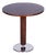 Art Deco Round Table in Walnut & Chrome attributed to Jindřich Halabala for Up Závody, Czech, 1930s For Sale