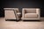 Geraldo De Barros Pair of Armchairs in Blackened Steel & Taupe Mushroom Wool Bouclé, Brazil, 1970s For Sale In New York - Image 6 of 11