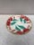 French Majolica Red Flowers Plate Salins, Circa 1890.