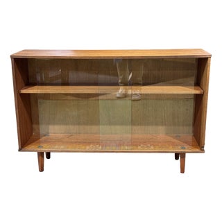 English Teak Display Cabinet, 1970s For Sale