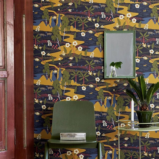 Mid-Century Modern Sample - Borastapeter Flyttfrö Wallpaper in Multi For Sale - Image 3 of 4