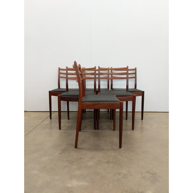 Set of 6 authentic vintage mid century modern dining chairs. Designed by Victor B Wilkins for G Plan. Maker's label on...