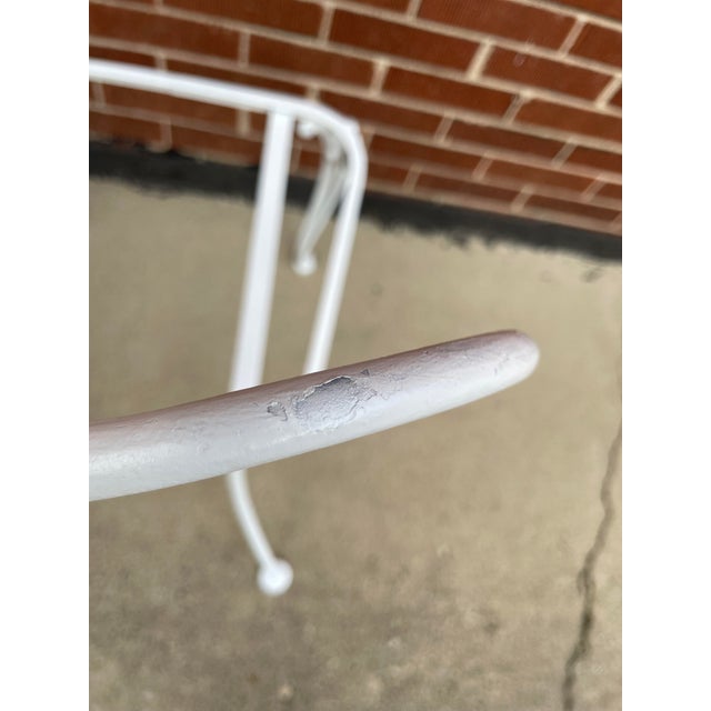 Metal 1950s Woodard Trianon Wrought Iron Patio Dining Chairs, Attributed - Set of 4 For Sale - Image 7 of 14