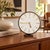 Designer Heinrich Möller for Kienzle Germany 8-Day Modernist Mantel Desk Clock Circa 1950's Measurements: 6.25"T x 6"W x...