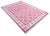 Pink Handmade Cotton Natural Vegetable Dyed Reversible Pink and White Checked Tile Rug - 6'x9' For Sale - Image 8 of 11