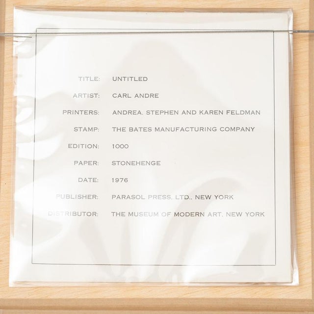 Carl Andre, Untitled (Rubber Stamp Portfolio), 1970s, Print For Sale - Image 11 of 12