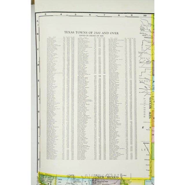 1850-1960 Cram's Superior Latest Federal Census Texas Map For Sale In New York - Image 6 of 9