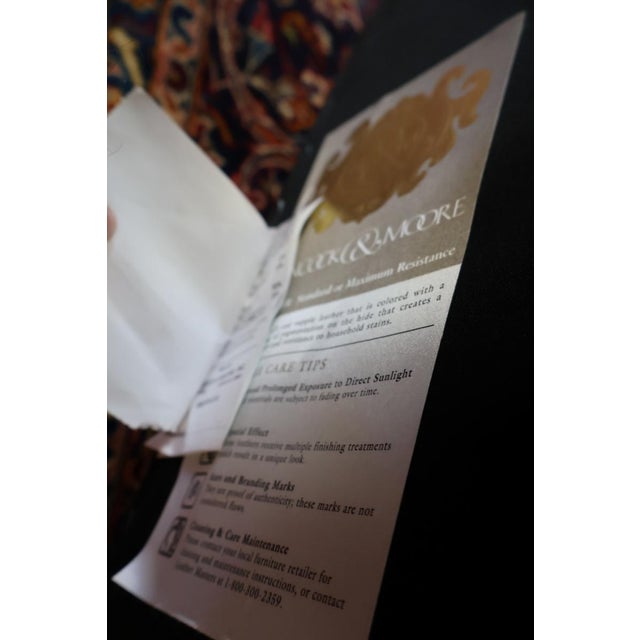 Oxblood Red Hancock and Moore Tufted Oxblood Red Leather Adjustable Office Desk Chair For Sale - Image 8 of 10