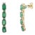 Art Deco 3.45ct Dark Green Emerald Art Deco 14k Gold Earrings With Diamond- A Pair For Sale - Image 3 of 8