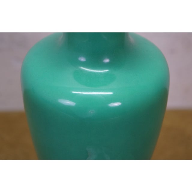 Antique Japanese Ando Jubei Celadon Wireless Cloisonne Vase Urn 10" For Sale - Image 10 of 13