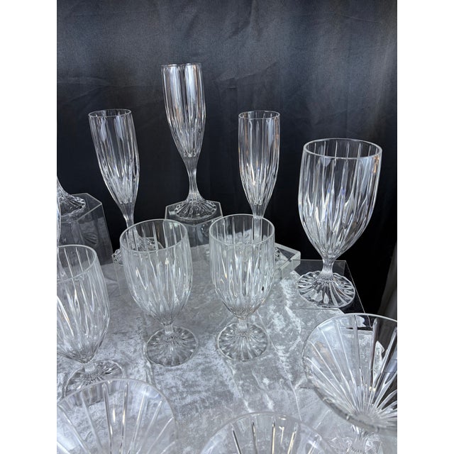 1980s Elegant Mikasa Park Lane Crystal Drinkware Suite - 32 Pieces For Sale - Image 9 of 12
