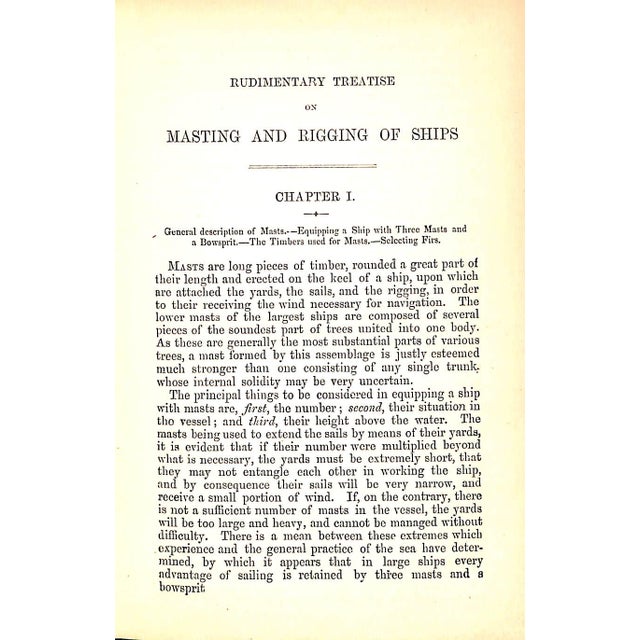 "Masting, Mast-Making and Rigging of Ships" 1903 Kipping, Robert For Sale - Image 10 of 10