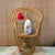 Vintage Japanese Hand-Woven Bamboo Peacock Chair Stand - Wabi Sabi Rattan Display Riser For Sale - Image 4 of 10