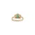 Metal VRJewels 14k Yellow Gold 1ct Natural Zambian Emerald & Diamond Three-Stone Ring Size 8 For Sale - Image 7 of 13