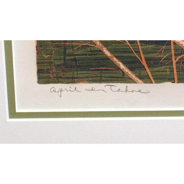 Impressionist Gordon Mortensen "April in Tahoe" Signed & Numbered Fine Art Woodcut For Sale - Image 3 of 5