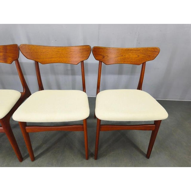 1960s Vintage Danish Teak Dining Chairs by Schionning & Elgaard, 1960s, Set of 4 For Sale - Image 5 of 15