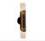 A softly rounded column of matte swirl glass is held by an English bronze-plated steel shield, perforated to let accents...