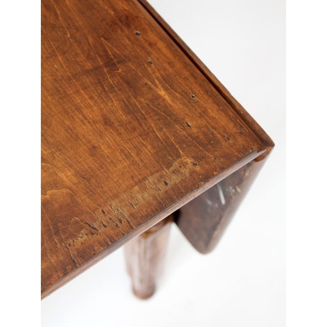 Antique American Country Drop Leaf Table For Sale - Image 10 of 15
