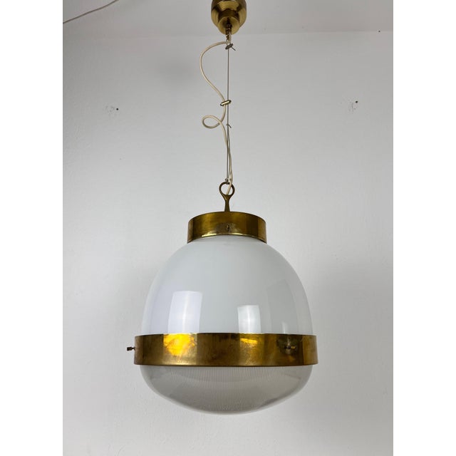 1960s Large Delta Ceiling Lamp by Sergio Mazza for Artemide, 1960s For Sale - Image 5 of 13