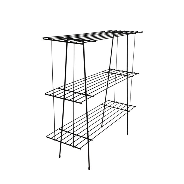 Metal Vintage Mid Century Three Tier Wire Rack Plant Stand For Sale - Image 7 of 7