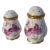 Late 20th Century Fuchsia Flowers Salt and Pepper Shaker Set- a Pair For Sale