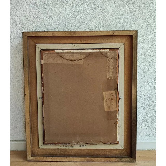 Jules Crosnier, Prairie aux environs de Genève, 1893, Watercolor & Gouache on Canvas, Framed For Sale - Image 9 of 12