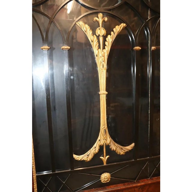 Wood Late 19th Century Gilded Figural Walnut Ebonized Vitrine in the Manner of Charles-Honoré Lannuier For Sale - Image 7 of 12