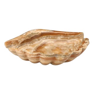 Shell Shaped Onyx Trinket Tray For Sale