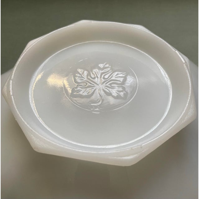 Anchor Hocking 1950s Anchor Hocking Vineyard Milk Glass Footed Dish For Sale - Image 4 of 8
