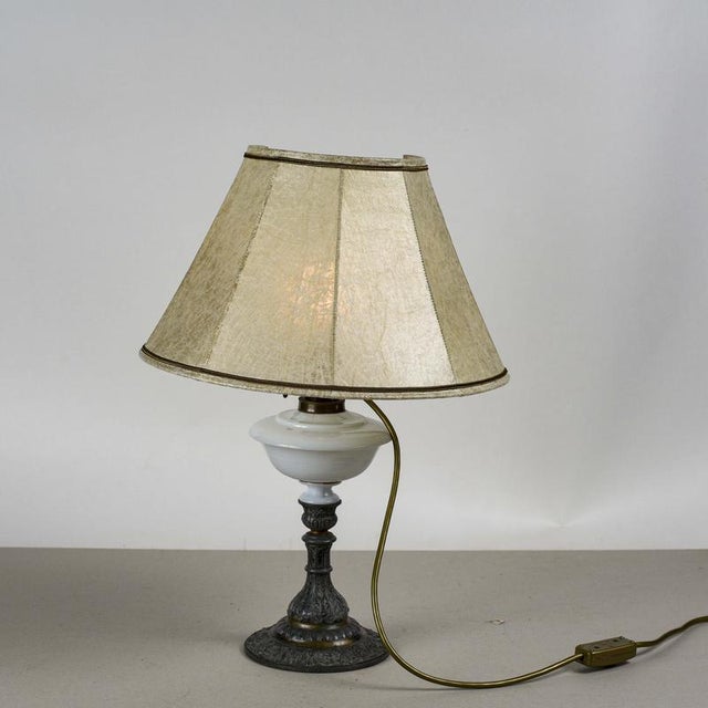 Vintage Table Lamp with Parchment Hood For Sale - Image 9 of 9