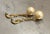 1980s-90s Gold Tone Faux-Pearl Drop Earrings For Sale - Image 4 of 4
