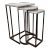 Caracole Modern White Marble Geometric Nesting Tables Set of 3 For Sale