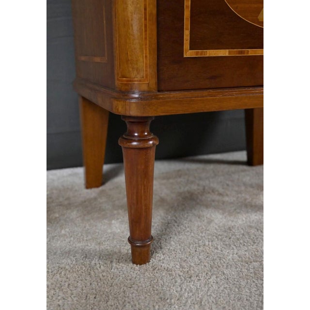 Small Early 20th Century Louis XVI Marquetry Parlor Cabinet, 1890s For Sale - Image 15 of 18