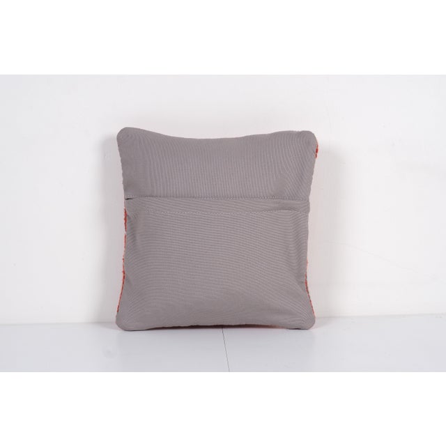 Muted Red Carpet Rug Pillow Cover For Sale - Image 6 of 6