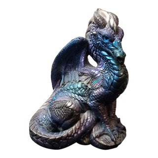 Gorgeous HTF 1986 Windstone Editions Dragon Peacock by Melody Pena. For Sale