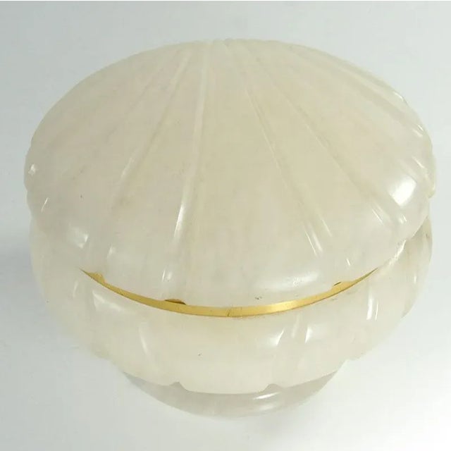 Vintage Italian Alabaster Lidded Container, 1980s For Sale - Image 6 of 9
