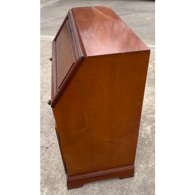 Late 20th Century Vintage English Mahogany Secretary Desk For Sale - Image 5 of 10