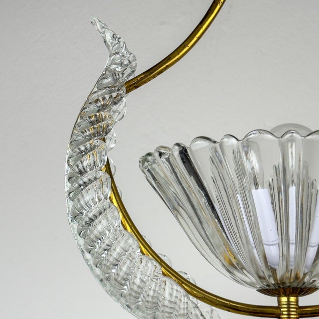 Vintage Murano Chandelier by Barovier & Toso, Italy, 1930s For Sale - Image 4 of 18