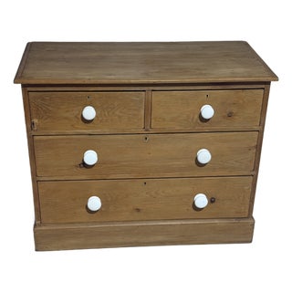 Antique Pine Two Over Two Drawers - Chest of Drawers From England For Sale