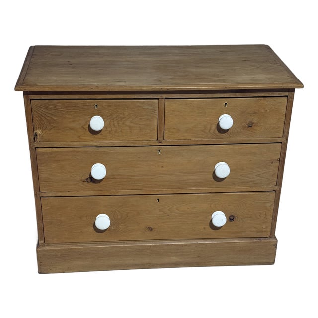 Antique Pine Two Over Two Drawers - Chest of Drawers From England For Sale