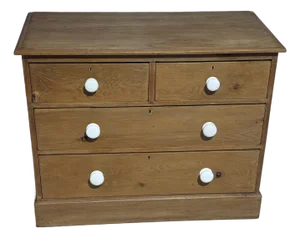 Antique Pine Two Over Two Drawers - Chest of Drawers From England