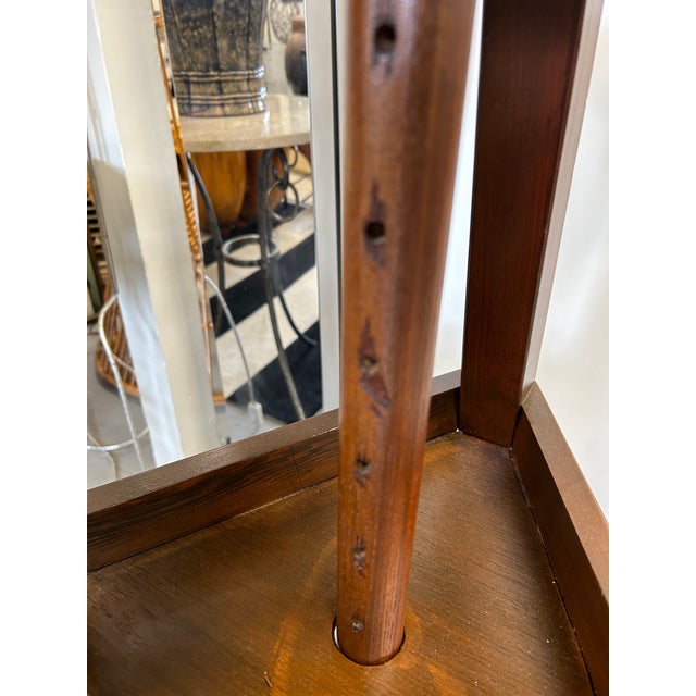 Industrial Antique Oak Adjustable Sculptors Pedestal Stand For Sale - Image 3 of 6