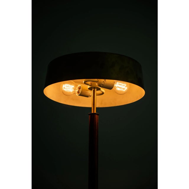 Swedish Rosewood & Brass Table Lamp from Boréns, 1960s For Sale - Image 6 of 8