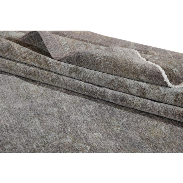 Contemporary Gray Overdyed Wool Room-Size Rug. For Sale - Image 4 of 12