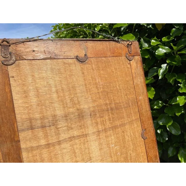 Brown Brown Rattan & Bamboo Mirror, Italy, 1950s For Sale - Image 8 of 9