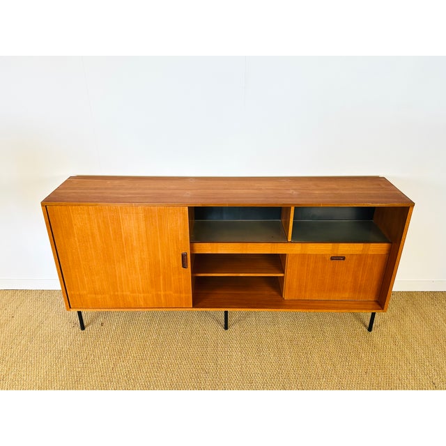Tall Scandinavian Teak Sideboard, 1960s For Sale - Image 4 of 18
