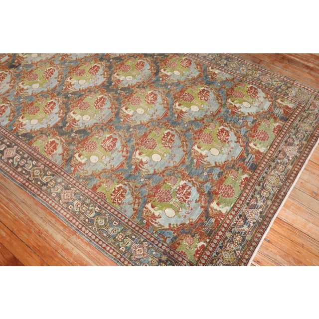 Senneh Accent Gol Farang Rug no. j3266 For Sale In New York - Image 6 of 7