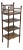 Vintage Scorched Bamboo Four Tier Etagere For Sale