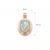 Illuminate your look with the magical play-of-color in this white Opal cabochon pendant. Displaying flashes of neon blue,...