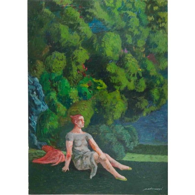 Alessio Paternesi, Scenario of the Soul, Oil on Panel, 1990s For Sale